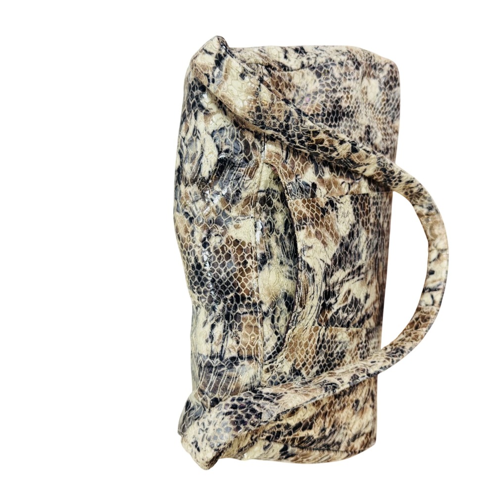 Hobo International Snakeskin Print Metallic Shoulder Bag Neutral Tan - Picture 4 of 6